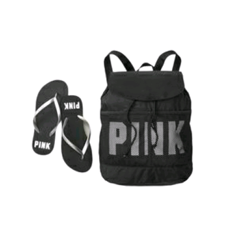 Victoria Secret PINK MINI BACKPACK + FLIP FLOPS -